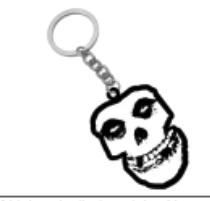 MISFITS SKULL KEYCHAIN