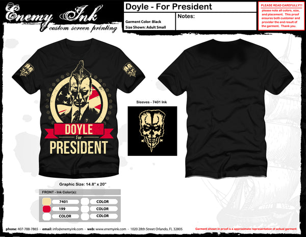 Doyle for President T-shirt